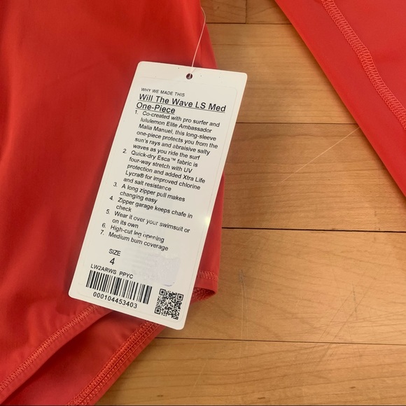 Lululemon will the wave one-piece poppy coral - Picture 6 of 6